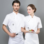 Meeste Naiste K&ouml;&ouml;k Restoran Peakoka T&ouml;&ouml;riided Koka vormiriietus Mitmev&auml;rviline s&auml;rk Koka jope T-s&auml;rk XXXXL valge