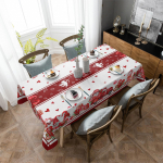 Punase auto veoauto paar k&auml;&auml;busroosi lillega laudlina p&uuml;hadekaunistused veekindlad ristk&uuml;likukujulised laudlinad pulmadekoratsiooni lauakate 4pcs 33x48 Table mat