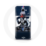 &Uuml;mbris Samsung Galaxy A8 2018 Vormel 1 Max Verstappen F1 Racing Driver Blue jaoks sinine