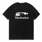 Technics Logo Dj 1200 Plaadim&auml;ngija Muusika naiste Top Mood Unisex T-s&auml;rgid Puuvillased Topid T-s&auml;rk Moodne suvine l&uuml;hikeste varrukatega s&auml;rk L
