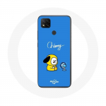 Coque pour Xiaomi Redmi 9C Bangtan BTS BT21 Chimmy Jimin Fond Bleu