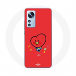 Coque pour Xiaomi Mi 12 / 12X BTS Bangtan Gar&ccedil;ons BT21 TATA V Fond Rouge