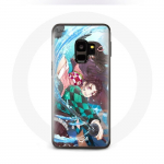 Samsung Galaxy S9 Tanjiro ja Nezuko Demon Slayer Kimetsu ilma Yaiba Anime &uuml;mbris