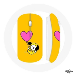 Juhtmeta hiir BTS Bangtan Boys BT21 Chimmy Jimin oranž taust