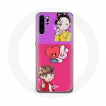 Coque pour Huawei P30 BTS BT21 Cooky Et Tata Bangtan V Et Jungkook Fanart
