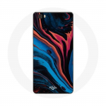 Huawei P8 Lite'i abstraktse tekstuuriga &uuml;mbris sinine must punane