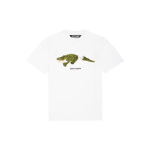 Palm Angels Croco L&uuml;hikeste Varrukatega T-s&auml;rk Valge/Roheline Meeste Topid PMAA001R21JER0020155 L