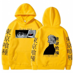 Anime Hoodie Meeste Naiste Graafiline Pullover Pikkade Varrukatega Pullover T&auml;navar&otilde;ivad Dressip Laine Pullover L beež