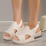 Suure platvormiga sandaalid Naiste suvev&otilde;rk &uuml;hev&auml;rvilised Rooma naiste kingad Lendavad kootud kalasuu sandaalid rannasandaalid 35 valge