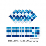 15 tk 3D mosaiik veekindla plaadiga seinakleebis K&ouml;&ouml;gi &otilde;livastane vannitoa sisustus 10#