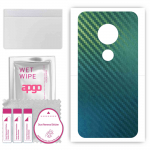 apgo Protective Skin Sticker for the back compatible with Motorola Moto E5 Play Go, Wrap Film, Foil, Vinyl - Pattern Carbon Chameleon CAKA1