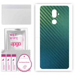 apgo Protective Skin Sticker for the back compatible with Cubot X18 Plus, Wrap Film, Foil, Vinyl - Pattern Carbon Chameleon CAKA1