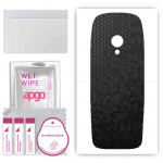 apgo Protective Skin Sticker for the back compatible with Nokia 6310 2021, Wrap Film, Foil, Vinyl - Pattern Black Honeycomb