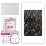 apgo Protective Skin Sticker for the back compatible with ZTE Blade X10 Pro, Wrap Film, Foil, Vinyl - Pattern Carbon Black Pixel