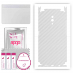 apgo Protective Skin Sticker for the back+sides compatible with Oppo Reno, Full Wrap Film, Foil, Vinyl - Pattern Transparent Carbon