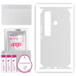 apgo Protective Skin Sticker for the back+sides compatible with Tecno Spark 7 Pro, Full Wrap Film, Foil, Vinyl - Pattern Transparent Carbon
