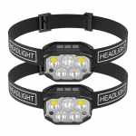 Laetav suure heledusega pealamp &uuml;lipika elueaga taskulambi induktsioonlamp 2pcs