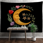Kunst Illustratsioon Gobel&auml;&auml;n Seinaripp Ps&uuml;hhedeelne n&otilde;idus Tapiz P&auml;ikese ja Kuu esteetika Toa kodukaunistus 95x70cm