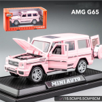 1/32 skaala sulamist kogutav Benz G65 AMG survevalatud m&auml;nguautomudel valguse ja heliga 1/32-Size:16*6*6cm roosa