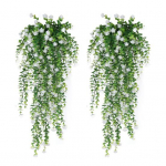 1/2 tk rippuv kunstlilleviinapuu UV-kindel kunstlik rippuvad lilletaimed plastikust luuderohi kodupulm siseruumides &otilde;ueaeda kaunistus 2pcs