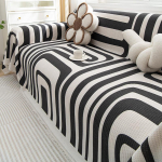 High Sense Sofa Slipcover T&auml;iskatteriie Nordic Stripes Diivanir&auml;tikud Diivani kate Libisemiskindel tolmukindel riie 180*130cm