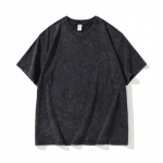 S-5XL 240gsm Puuvillane Retro T-s&auml;rk Drop-&otilde;lavarrukatega Meeste Naiste Vintage l&uuml;hikeste varrukatega T-s&auml;rgid &Uuml;hev&auml;rvilised Hip Hop Lahtised T-s&auml;rgid S must