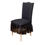 Stretch tooli katted koos seelikuga eemaldatava pestava k&ouml;&ouml;gitooli kaitsekattega must