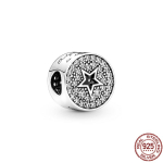 Uus S925 h&otilde;bedast s&auml;delev lumehelveste tasandatud s&uuml;damete ja ruudukujuliste Pav&eacute;-helmestega, mis sobivad originaalseks k&auml;ev&otilde;ruks ja ehteks, kingitus