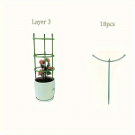 Taimede tugivaiade aed Poolringikujuline lillepuur Taimekasvu kinnitusvarras, viinapuu ronimiskonsool, vaia bonsai t&ouml;&ouml;riist 3 layers (18 pieces) roheline