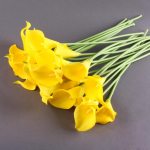 10 tk. pakis Calla Lily pulmakimbu peaga Lateks Real Touch lillekimbud Kodupeokaunistus 10pcs kollane
