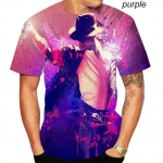Michael Jacksoni T-s&auml;rk Mehed Naised Mood vabaaja 3D-prindiga T-s&auml;rgid Harajuku Stiilis Suur T-s&auml;rk Hip Hop T&auml;navar&otilde;ivad Topid L