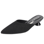 Terava keskmise kontsaga sussid Naiste suvekingad Seksikad sandaalid Kootud elastne v&otilde;rk Slingback Hingavad Mules Shallow Slides Kingad 39 must