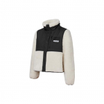 PUMA logo prindiga vintage kunstkarusnahast sisevoodriga p&uuml;stkraega jakk naistele valge 846362-73 L