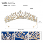 Pulmaehted kerge luksus magus p&auml;rl kivikroon s&uuml;nnip&auml;evapidu tiaara pulmakleit pruudi juuste aksessuaarid