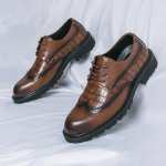 Uued Meeste klassikalised Oxfordi nahast vabaajajalatsid S&otilde;idup&uuml;ksid Pulmakingad Itaalia stiilis mokassiinid 40 pruun