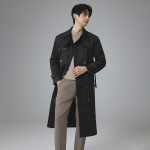 Meeste kraavikasukas Vabaaja Eriti pikk Kaherealine Meeste vihmamantel Tuulejope Tuulekindel M-6XL M must