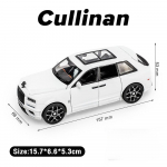 1/32 Rolls Royce Cullinan linnamaasturi automudeli m&auml;nguasjad survevalu sulamist simulatsioonis&otilde;idukid Helivalgusega autom&auml;nguasjad poistele, laste kollektsioonid valge