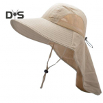 Unisex p&auml;ikesek&uuml;bara kaelakaitse &otilde;&otilde;nesv&otilde;rk tuulekindel fikseeritud rihm UV-vastane kokkupandav p&auml;ikesekaitsekreem hingav aiap&uuml;&uuml;gi kalap&uuml;&uuml;gi &otilde;uek&uuml;ts armee roheline v&auml;rv