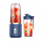 400 ml kaasaskantav elektriline mahlapress 6 teraga puuviljamahla tass USB-taaslaetav automaatne v&auml;ike mahlapress Smuutiblender masin k&ouml;&ouml;gikombain roosa