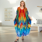 Naiste rannakaftanid liblika-papagoi mustriga pluss suuruses suvekleidid puhkuseks ujumisriided dropshipping One Size mitmev&auml;rviline