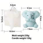 3D Elevandi Loomade K&uuml;&uuml;nal Silikoonvorm DIY Armas Elevandi Kipsvaigust Seebivorm Fondant &Scaron;okolaadivormid K&auml;sit&ouml;&ouml; Kingitused Kodukaunistus covering mouth