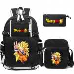 3 tk/komplekt Anime Dragon Ball S&uuml;learvuti Seljakott Unisex Seljakott L&otilde;unas&ouml;&ouml;gikotiga T&uuml;drukule Poisile Teismelisele Koolikott Meestele Naistele Vabaaja Kott Seljakott Mochila