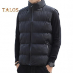 Meeste puuvillane vest s&uuml;gistalvine krae varrukateta t&otilde;mblukuga ja taskutega &uuml;hev&auml;rviline paksendatud tepitud vest mantel M hall