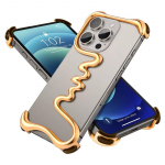 Luksuslik metallist raamita telefoni&uuml;mbris iPhone 15 14 Pro Max soojust hajutava raami kaitsev &otilde;huke kate iPhone 16 Pro Max jaoks For iPhone 15 Pro Max kuld