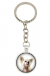 Chinese Crested Dog, Puff - keychain with your photo, key decoration, bag pendant from Art-Dog brand