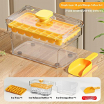 Kaanega j&auml;&auml;kuubikuvormialus J&auml;&auml;kulbi 32 &otilde;&otilde;nsusega j&auml;&auml;kuubikumasin s&uuml;gavk&uuml;lmiku jaoks Lihtsalt vabastatav DIY j&auml;&auml;kuubikualus viskikokteilikohvi jaoks