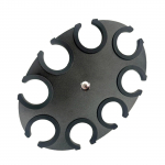 Mitme mikrofoni hoidja &uuml;mmargune mikrofoni aluse alus, mis on varustatud silikoonh&uuml;lsi ja kinnituskruviga must