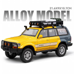 Toyota Land Cruiser LC80 Maasturi Simulatsioon Valumalmist ja M&auml;nguautod Heli ja Valgus Tagasit&otilde;mmatav Auto 1:24 Sulamist Kollektsioonimudel