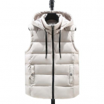 Puuvillane unisex vest kapuutsiga krae pingutusn&ouml;&ouml;r varrukateta t&otilde;mblukuga plekist taskutega vestimantel &Uuml;hev&auml;rviline paksendatud soe vest jakk XXL valge