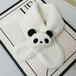 Talvine armas panda multikas lastele paksendatud soojem ristsall one size valge